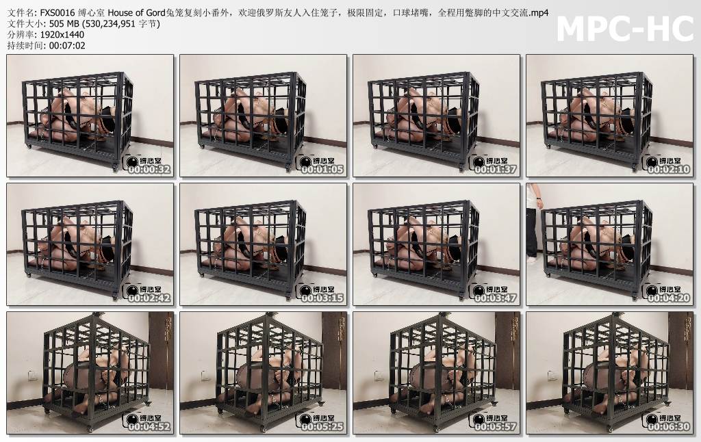 缚心室_House of Gord兔笼复刻小番外 欢迎俄罗斯友人入住笼子 口球堵嘴极限固定 全程.jpg