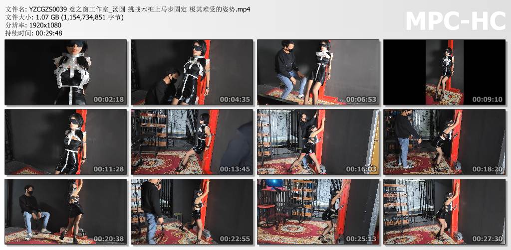 意之窗工作室_汤圆 挑战木桩上马步固定 极其难受的姿势.jpg