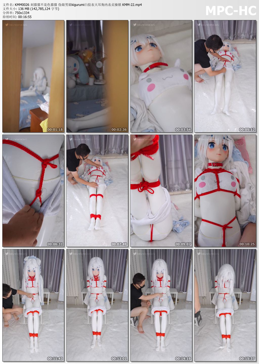 刻猫猫不是色猫猫_伪娘男娘 kigurumi 白胶衣 大耳狗 内衣贞操锁.jpg