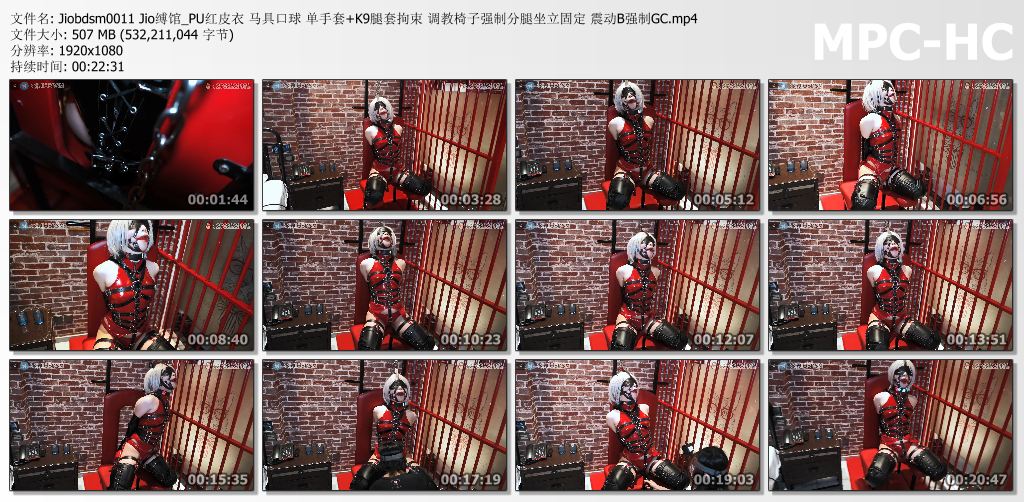 JIO缚馆_PU红皮衣之马具口球单手套K9腿套拘束.jpg