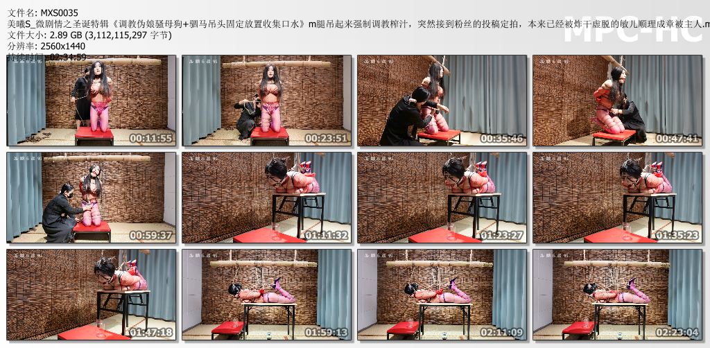 美曦S原创视频_圣诞特辑-调教伪娘骚母狗 驷马吊头固定放置收集口水.jpg